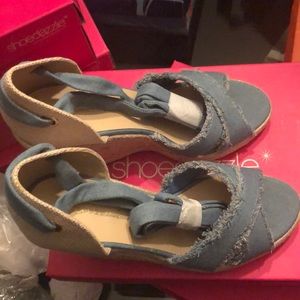 Denim wedges